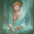 Buddha bleu - 116 x 89 cm